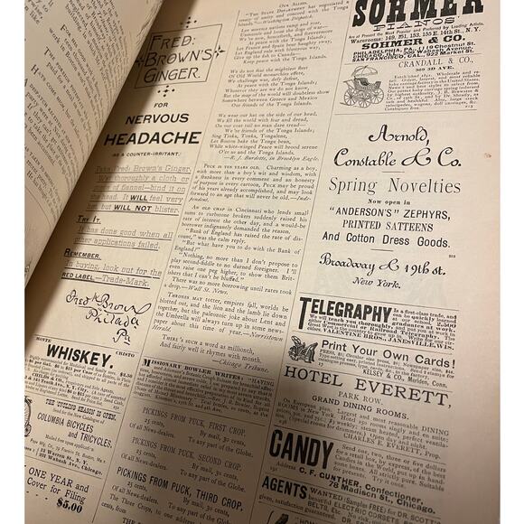 ORIGINAL PUCK Humor Magazine March 23 1887 - Antique, full, excellent condition - Picture 3 of 4